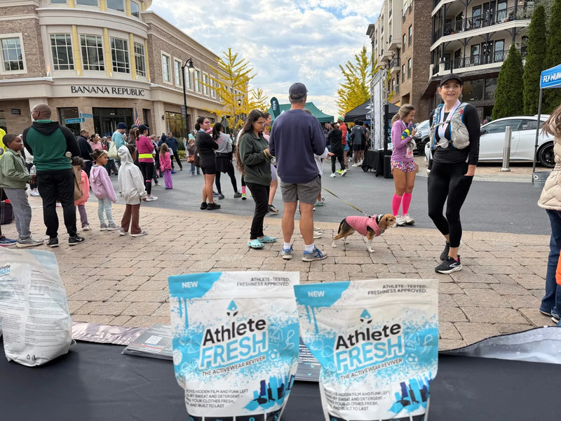 The Athlete Fresh booth at a community race event