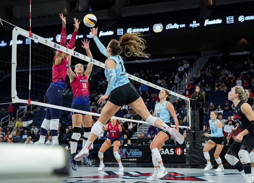 Atlanta Vibe pro volleyball match — Athlete Fresh partner team