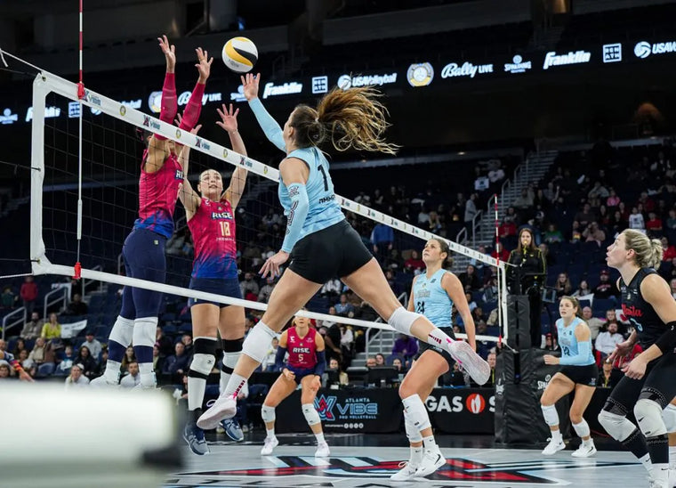 Atlanta Vibe pro volleyball match — Athlete Fresh partner team